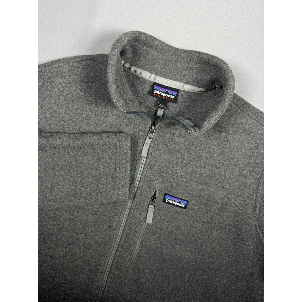 Patagonia Synchilla Full Zip Fleece Jacket Mens Large Gray 22990 Midweight L